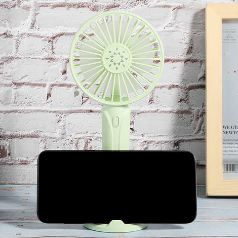 Ventilateur de bureau USB rechargeable portable mini pour lit et bureau F1 Vert (1/5)