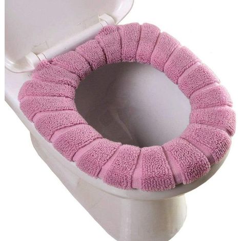 WC-Sitzbezug – 3er-Set – Stretch-Acryl – Weich und warm – Fürs Badezimmer – 35,6 x 45,7 cm (1/5)