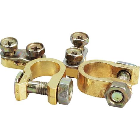 1 paire de pinces de pôle de batterie de borne de batterie Bornes de batterie de voiture connecteurs 12 / 24V batterie pinces 1 paire de batterie pour voiture positive et négative (1/5)