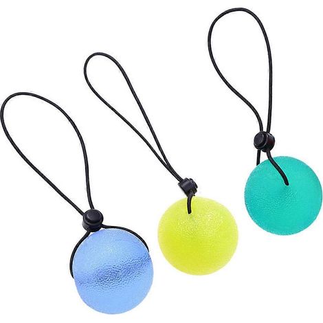 Balles de renforcement de la préhension, dispositifs de renforcement des mains, en matériau TPR, lot de 3 (1/5)