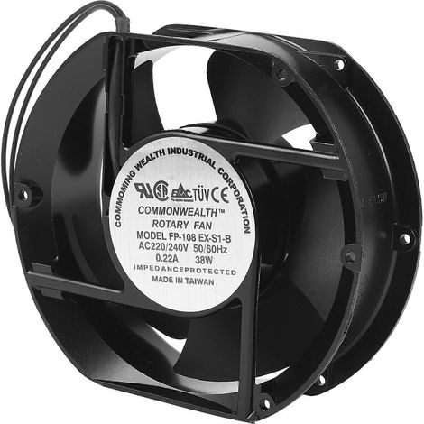 3 ventilateurs axiaux FP-108EX-S1-B 220 V 38 W, ventilateur ovale à double roulement 172 x 150 x 51 mm - JBMEDIA (1/4)