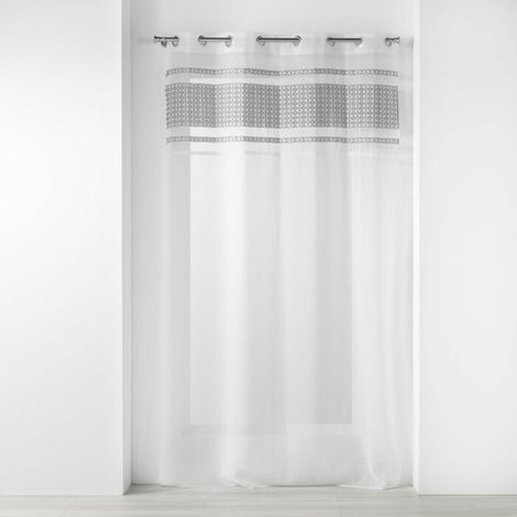 Panneau a oeillets 140 x 240 cm voile sable+top jacquard storia Sans (1/3)