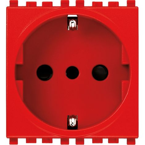 VIMAR - 20209.R Prise 2P+T 16A P30, rouge