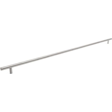 tirador para armario o cajón de acero inoxidable. acabado inox mate. modelo pireo distancia 96 distancia 896