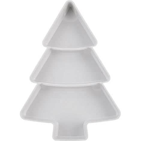 Plateau de service pour amuse-gueules et hors-d'œuvre, plateau de rangement pour noix-White (1/5)