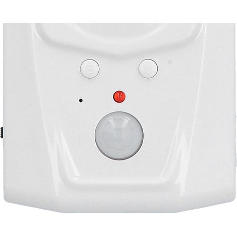 Timbre con detector de movimiento infrarrojo, alarma y mensaje de bienvenida para negocios u hogares – ABS, 2 modos A/B, 1 W de potencia, volumen ajustable, funcionamiento USB/pilas (pilas no incluida (1/5)