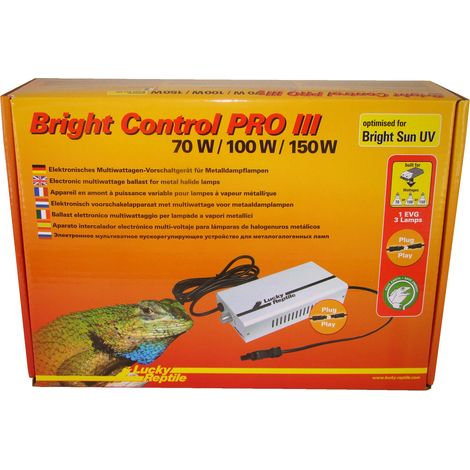 Lucky Reptile Bright Control PRO III - Alimentatore multiwatt per lampade a vapori Metallici - Alimentatore elettronico lampade Bright Sun - Accessorio per Luce terrario - 70/100/150 Watt (1/5)