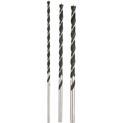 Holzbohrer, Balkenbohrer, 6, 8 und 10 mm, Gesamtlänge 250 mm, Arbeitslänge 155 mm, 3er-Set (1/3)