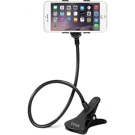 Support universel pour téléphone portable, conception ajustable, fixation flexible à clip pour une utilisation au bureau 2025 (1/4)