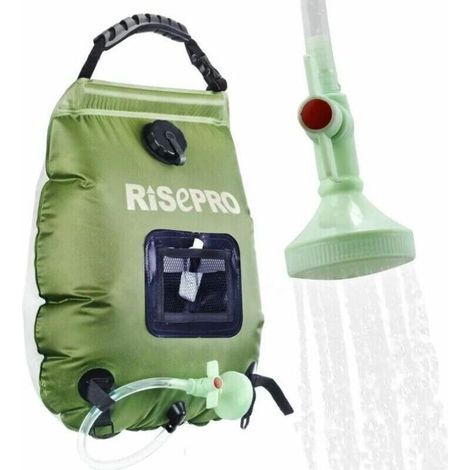 Sac de douche solaire, 20 litres, camping, température 45 °C, randonnée, escalade (1/4)