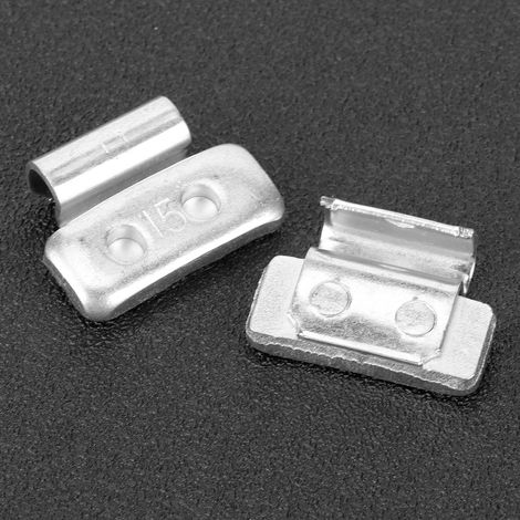 15 g (0,53 oz) 100 Stück P-förmiges Auswuchtgewicht aus Aluminiumlegierung zum Anclipsen für Stahlfelgen (1/5)