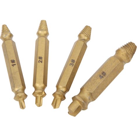 Extracteur de vis endommagées, kit d'outils pour goujons à double tête en acier rapide (1/5)
