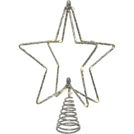 Albero di Natale stella microLED filo 20x5x25cm LUMINEO – Argento (1/3)