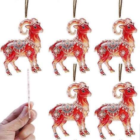 Christmas Sheep Ornaments - Shatterproof Hanging Decor for Trees and Wreaths (1/4)