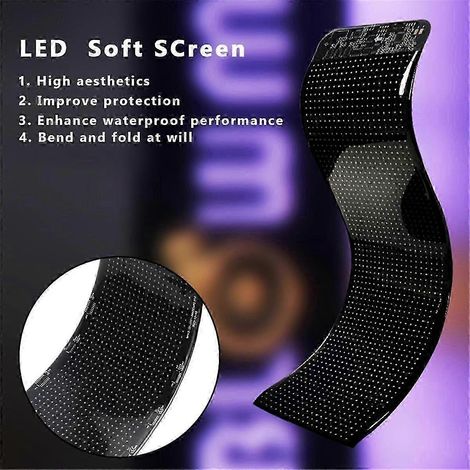 Phares LED pour camions : écran souple à couleur variable, panneau LED flexible programmable, commande à distance par application (1/5)