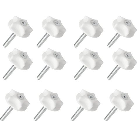12PCS Pieds de nivellement Pieds de nivellement ajustables en fer PP vissés faciles à utiliser Niveleurs de meubles pour tête de lit Meubles (1/5)