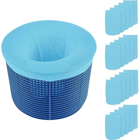 Pool Skimmer Socks,20 Pieces Pool Skimmer Socks,Pool Skimmer Filter for Cleaning Swimming Pools Remove Slag Sheets (1/5)