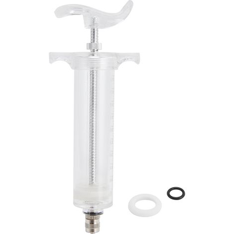 Seringue vétérinaire en plastique et acier 50ml pour bétail, injecteur manuel réglable 16.5cm (1/5)