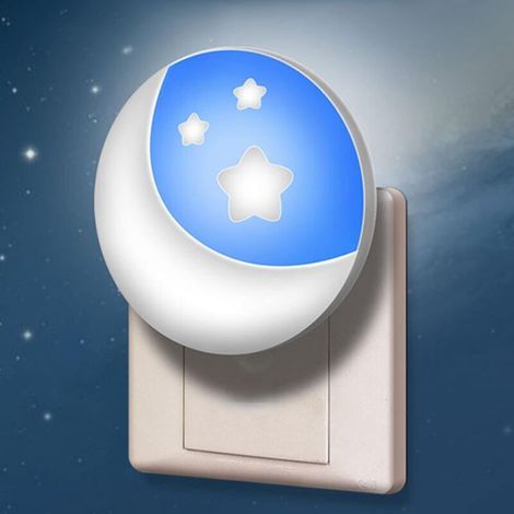 Baby-Nachtlicht mit Dämmerungssensor, kleine LED-Nachttischlampe fürs Kinderzimmer, Wand-Nachtlicht, Beleuchtung für Küche, Flur, Treppe, Toilette, 0,5 W [2er-Pack]