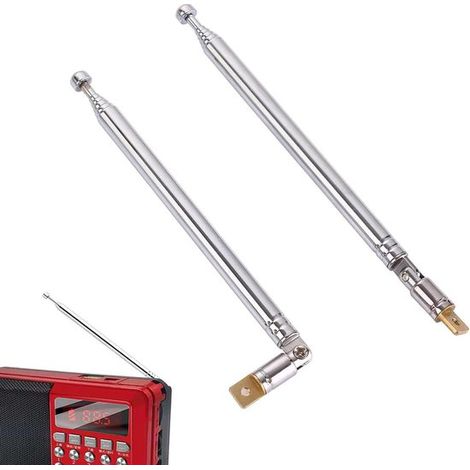 Kit de antena telescópica FM para radios y televisores portátiles.
