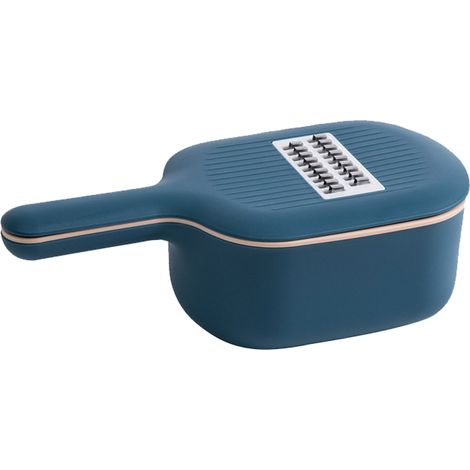 Râpeur Mandoline - Coupe Légumes Multifonction - Lames Acier Inoxydable Remplaçables - Bac de Collecte Anti-dérapant - 1 Pièce (1/5)