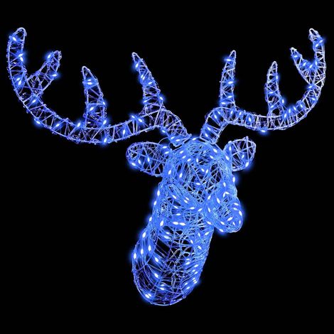 Tête de Renne avec 140 LED Bleu 60 cm Acrylique CFW128471 (1/5)