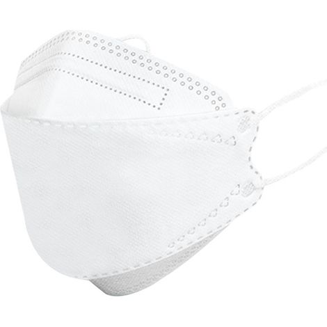 100 pièces de masques KF94 3D stéréoscopiques à quatre couches protectrices respirantes pour adultes (blanc)