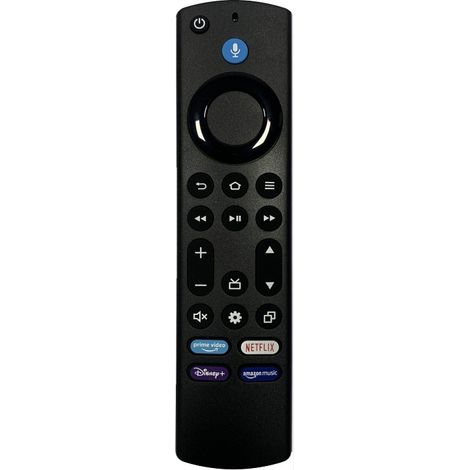 Telecomando vocale sostitutivo (4a generazione) compatibile con AMZ Fir-e TV Stick (2a generazione, 3a generazione, Lite, 4K, 4K Max, Lite, HD) e Fir-e TV Cube 2 e 3a generazione, con 4 tasti di scelt