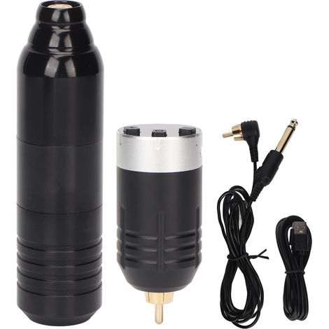 Kit de stylo tatouage WR39, alimentation sans fil 1500mAh, interface RCA, machine rotative rechargeable pour tatoueur. (1/5)