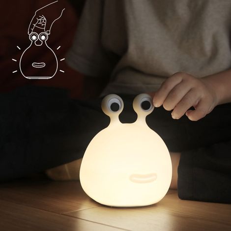 Veilleuse limace, lampe de chevet mignonne en silicone avec motif animal de dessin animé, idéale pour l'allaitement des bébés, enfants et adolescents. (1/5)