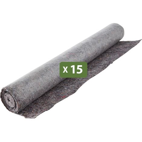 Pack and Move - Lot 15 couvertures de protection sol - 0,7 x 10 M - Travaux, déménagement, peinture - Anti-dérapant et hydrofuge (1/5)