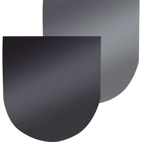 Rundbogen Stahlbodenplatte 1,5 mm, schwarz/dunkelgrau