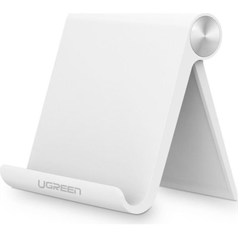 Supporto da scrivania regolabile per telefono e tablet, bianco (1/5)