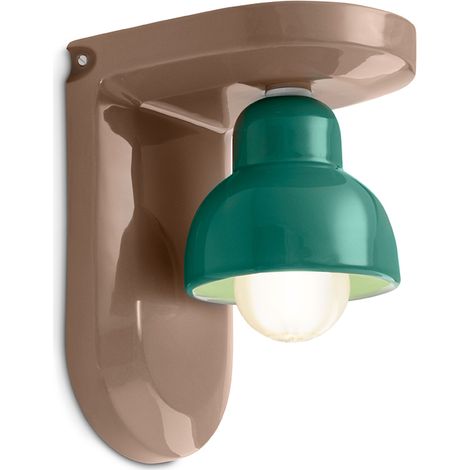 DECO' BERIMBAU C2600, Lampada a Parete Applique in Ceramica, - Colore: Marrone (1/3)