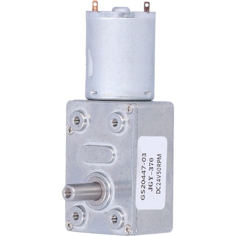 24-V-Gleichstrom-Schneckengetriebemotor mit Regler, Mini-Turbinengetriebe mit hohem Drehmoment für Roboter und elektronische Schlösser, 24 V, 50 U/min (1/5)