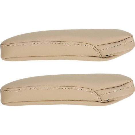 Ensemble de deux housses de canapé, housses d'accoudoirs en similicuir, beige, compatibles avec les modèles Honda Odyssey 2005-2010. (1/4)