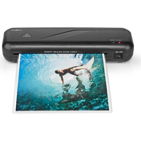 Laminadora caliente a4 230 mmmin apagado automatico adaptador de corriente negro