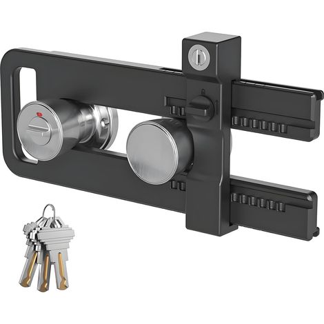 Dispositif de verrouillage de robinet extérieur résistant aux intempéries Dispositif de verrouillage de porte double porte en alliage d'aluminium (1/4)