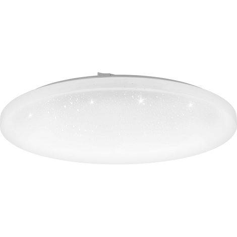 Plafoniera Moderna Frania-Z Acciaio Bianco Plastica Cristallo Led 30W