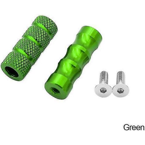 2 Stück Motorrad-CNC-Universal-M6-Schalthebel, Bremspedal, Fußrasten, Motorrad-Fußrasten, Aluminium – Grün (1/5)