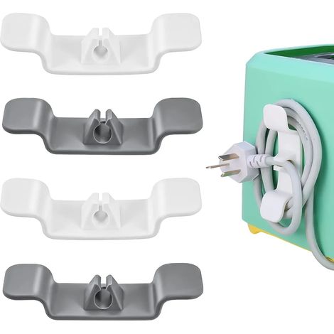 Stück Kabelaufwickler, Kabelhalter Selbstklebend, Kabelclips Kabelaufwicklung für Küchengeräte, Kabelhalter, Kabel Organizer Küchengeräte, für Küchenmixer, Küchengeräte Kabelorganisation