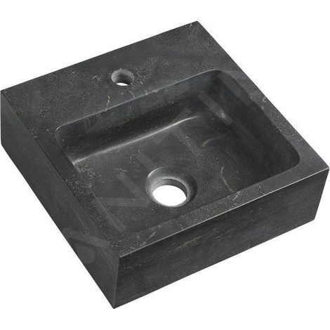 Sapho Blok - Lave-main 300x300 mm, sans trop-plein, trou pour robinet, anthracite 2401-29 (1/5)