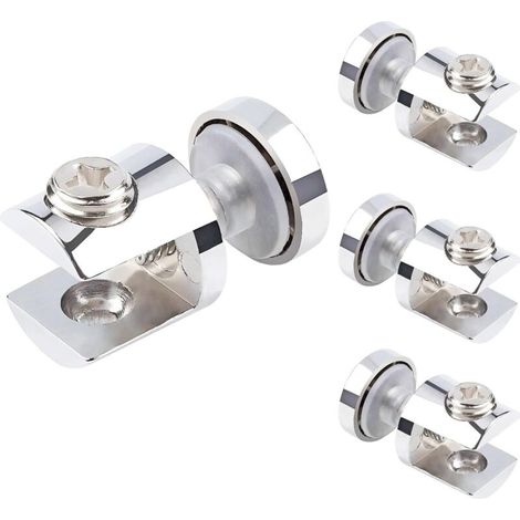 Staffe per mensole in vetro, morsetti per vetro, morsetti cilindrici per vetro, supporto regolabile per vetro da 5-10 mm
