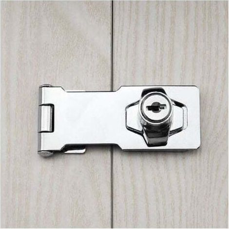 2 paires de moraillons de verrouillage en alliage de zinc moraillons de porte avec cadenas et porte-clés pour meubles boîtes aux lettres armoires tiroirs armoires