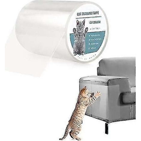 Protection transparente pour canapé et fauteuil pour chat, 15 x 100 cm, anti-griffures. Convient aux meubles pour chats. (1/5)