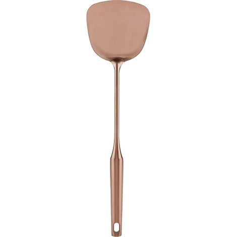Cuillère en acier inoxydable, grande louche à soupe, spatule de cuisine, ustensile de cuisine, or rose n° 01 (1/5)