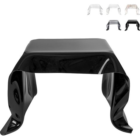 Tavolino basso quadrato da salotto di design in plexiglass Drappeggi - Nero