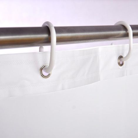Ensemble de 2 barres de rideau de douche télescopiques réglables en acier inoxydable 201 (50-80 cm) (1/4)