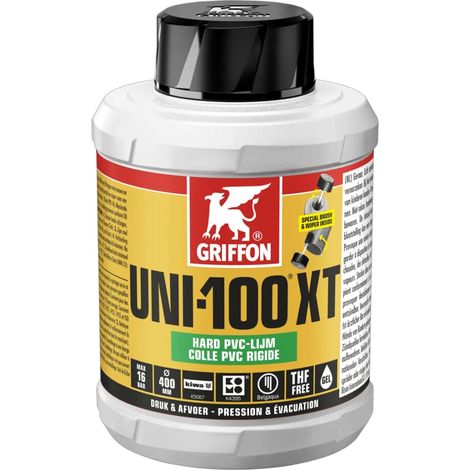 UNI-100 XT Colle PVC thixotrope 500ml sans THF - Griffon France