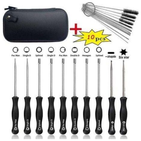 Jeu de 10 Tournevis pour Réglage Carburateurs Moteurs 2 Temps Tronçonneuses et Outils de Jardin (1/4)